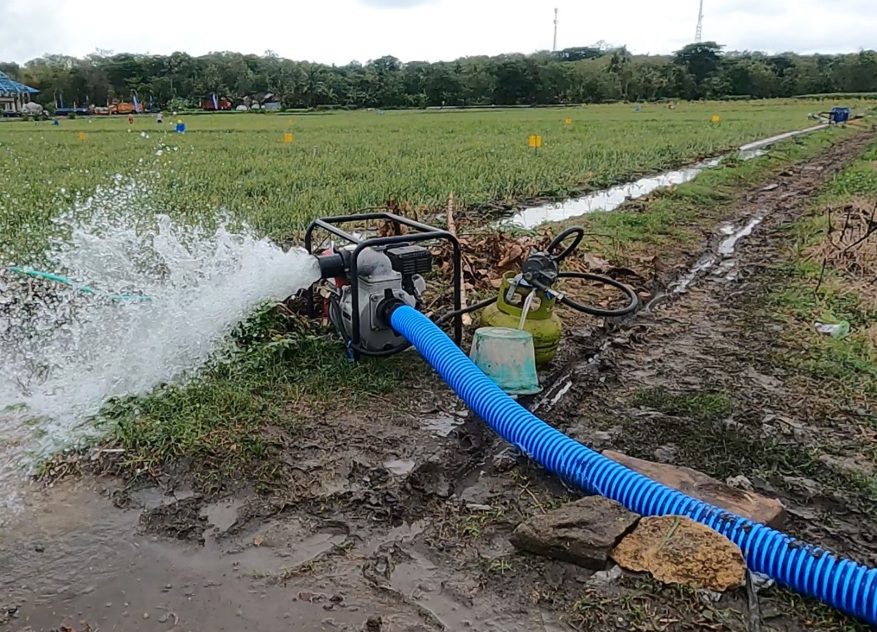 Pompa air di sawah